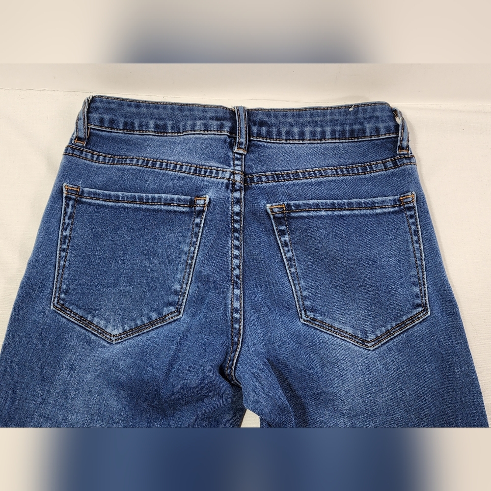 FOREVER 21 WOMEN'S CROP JEGGINGS SIZE 24, BLUE - Picture 8 of 13